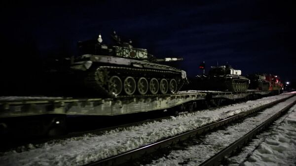 Танковая армия Западного военного округа на железнодорожных эшелонах
