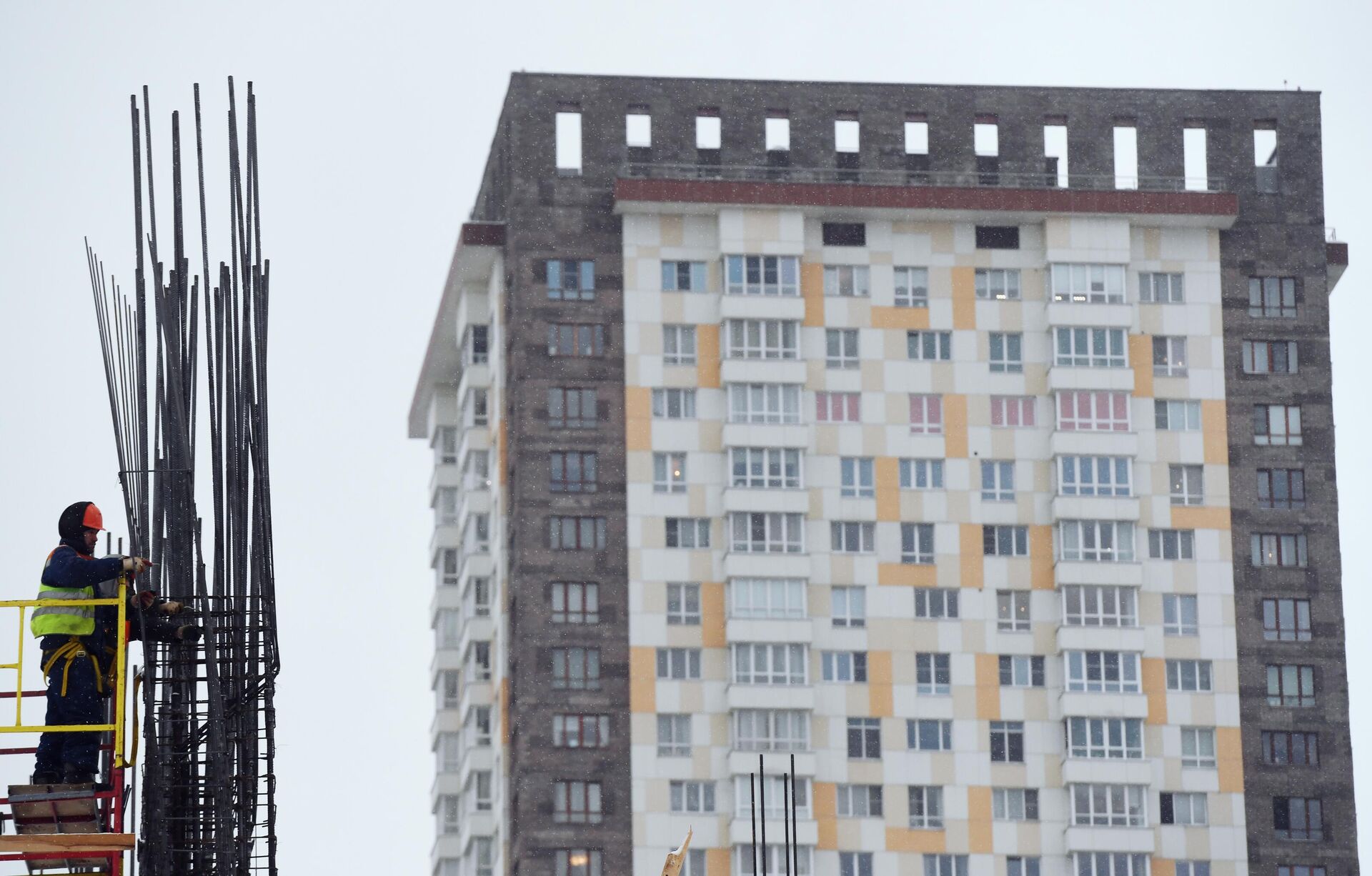 Строительство жилья - РИА Новости, 1920, 12.01.2022