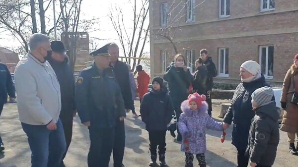 Чуприян в пункте временного размещения для беженцев в Ростовской области