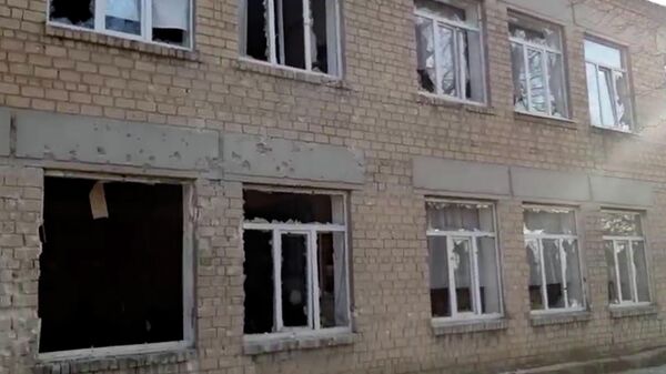 Донецкая школа после обстрела