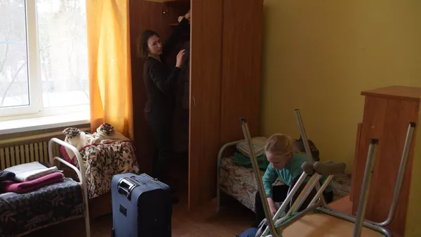 Κάτοικοι του Donbass κατά τη διάρκεια διαμονής στο έδαφος της παιδικής κατασκήνωσης Blue Screen στο Voronezh