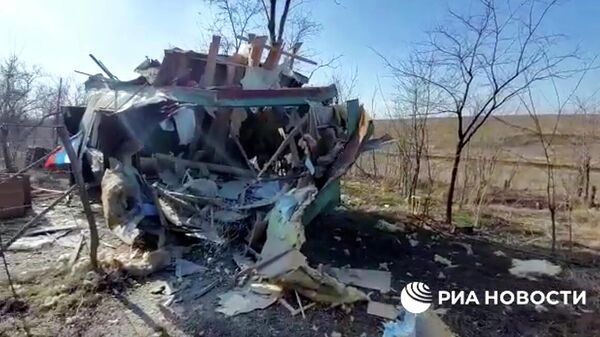 Разрушенный погранпункт в Ростовской области