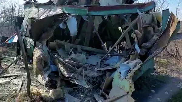 Συνοριακός σταθμός καταστράφηκε από βλήμα των Ουκρανικών Ενόπλων Δυνάμεων.  Βίντεο του FSB της Ρωσίας