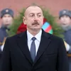 Azerbaijani President Ilham Aliyev takes part in the wreath-laying ceremony at the Tomb of the Unknown Soldier
