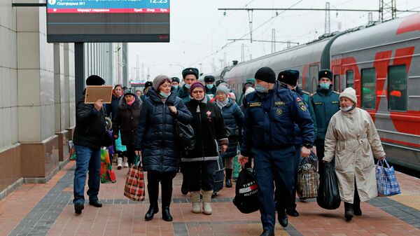 Эвакуированные жители ДНР и ЛНР, прибывшие в Белгород
