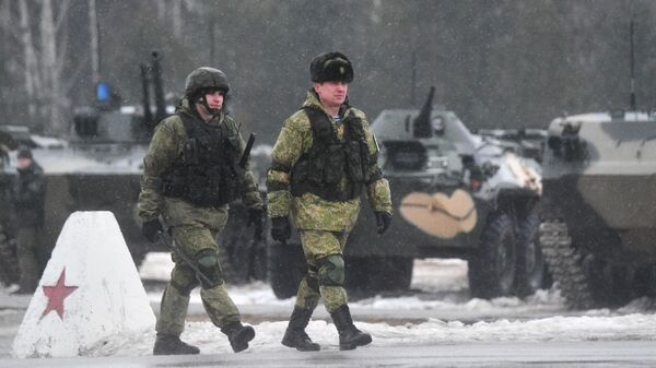 Военнослужащие во время учений вооруженных сил России и Белоруссии Союзная решимость-2022