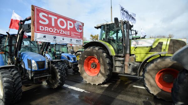 Протесты фермеров в Варшаве