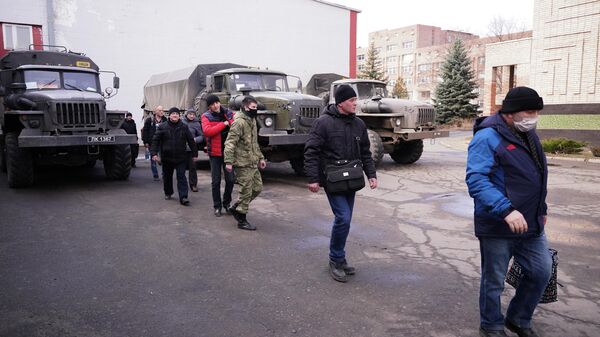 Мобилизационный пункт в Луганске