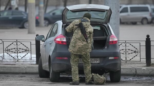 Украинский военнослужащий в Северодонецке