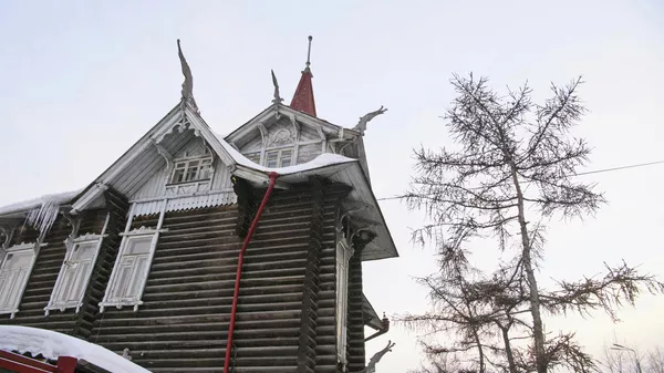 Architectural monument of Tomsk House with dragons