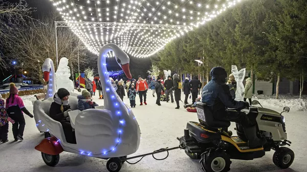 Зимние забавы для детей в центре Томска