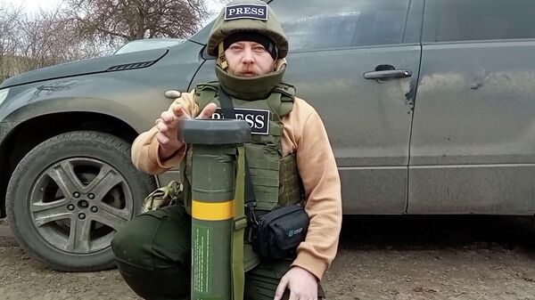 Американский гранатомет, захваченный силами ДНР на позициях украинских войск
