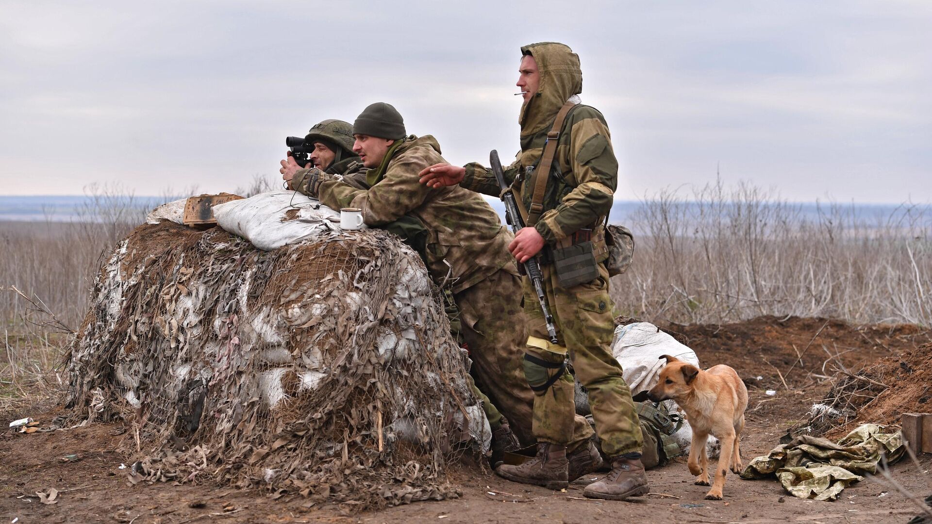 Военнослужащие ДНР в селе Пищевик - РИА Новости, 1920, 04.03.2022