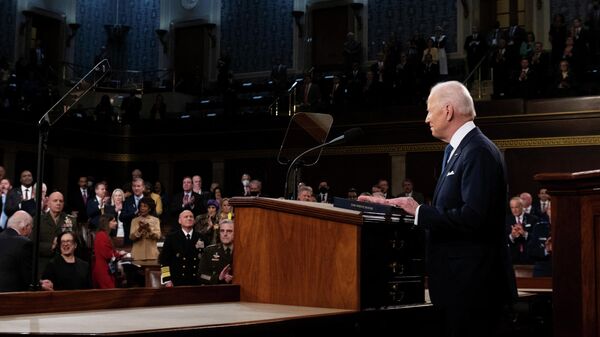 Президент США Джо Байден во время выступления в конгрессе