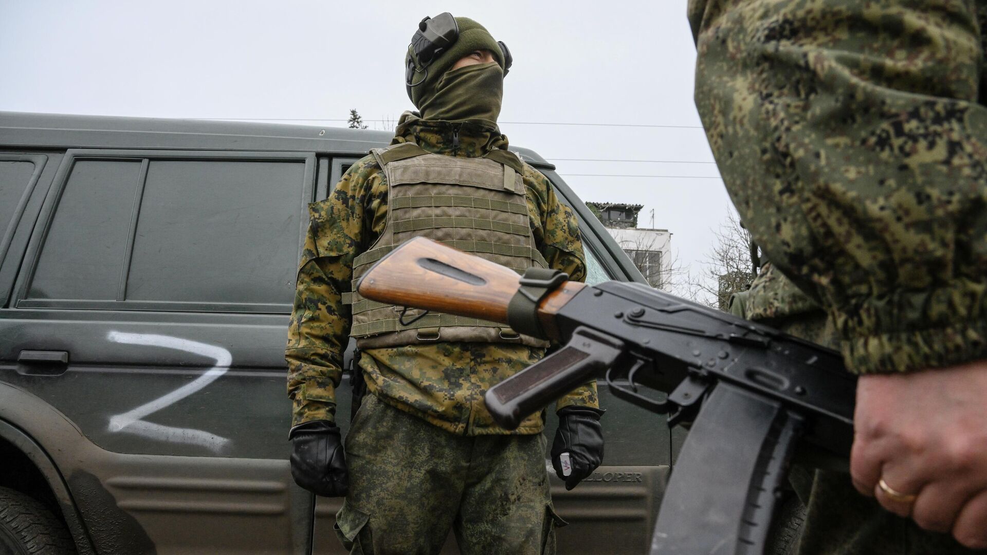 Военнослужащие ДНР в окрестностях Новоазовска - РИА Новости, 1920, 03.03.2022