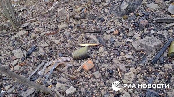 Украинская мина, запрещенная Оттавской конвенцией. Кадр видео