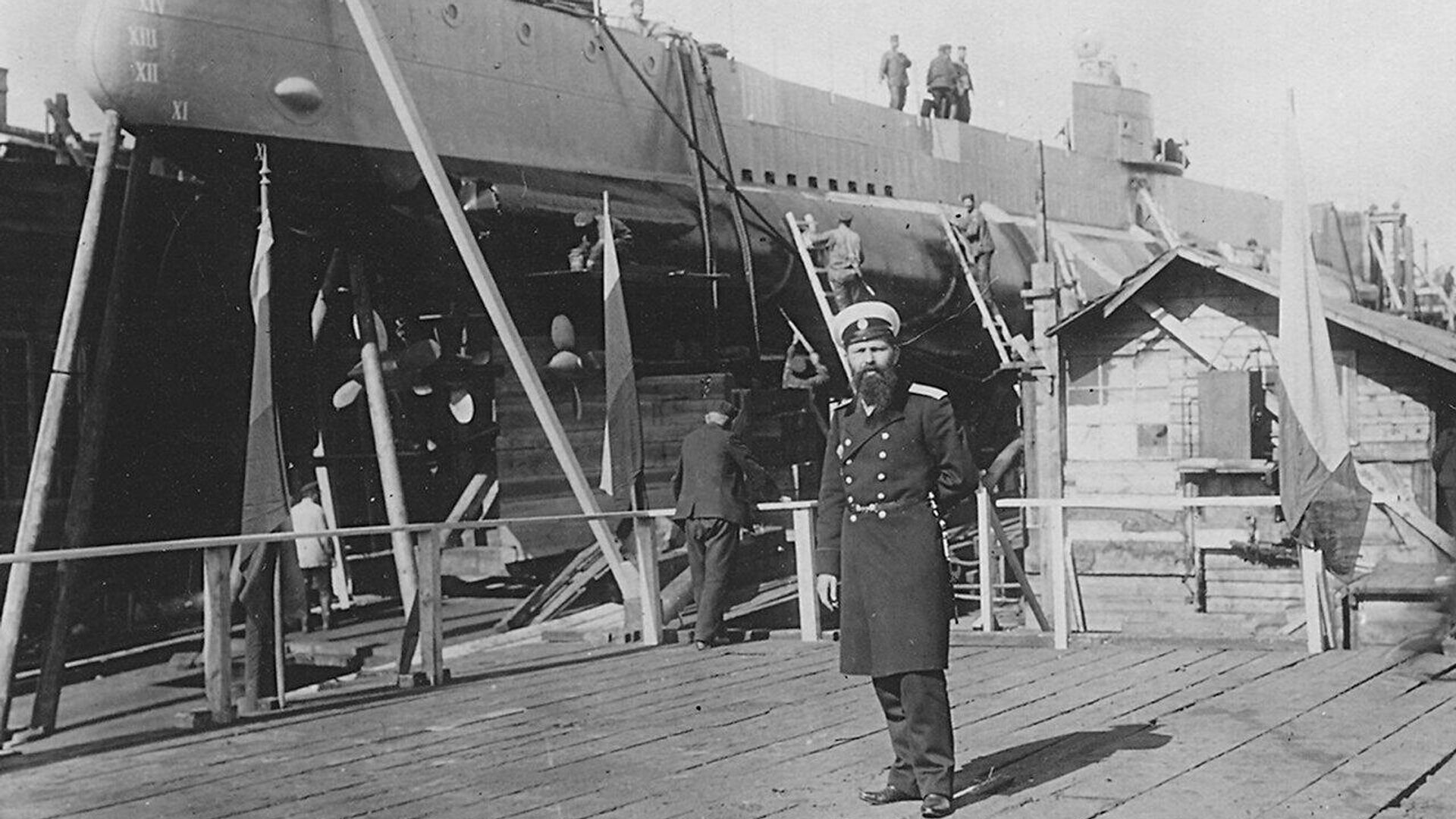 Постройка Акулы и ее конструктор — корабельный инженер И. Г. Бубнов, 1906-1909 годы - РИА Новости, 1920, 24.03.2022
