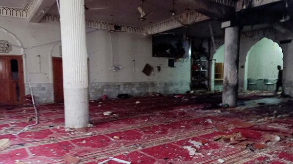 Место взрыва в мечети в пакистанском Пешаваре. 4 марта 2022