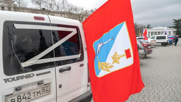 В Севастополе прошел автопробег в поддержку спецоперации на Украине