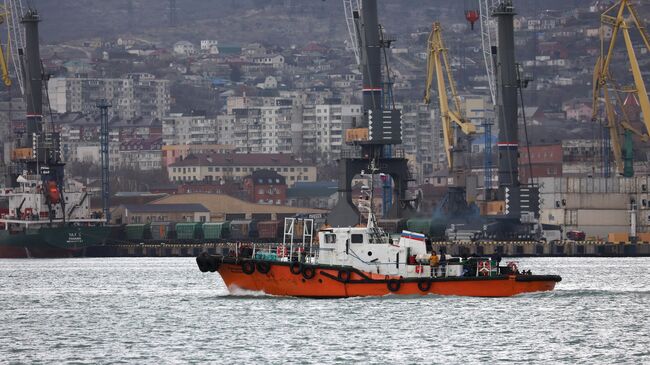 Катер в морском торговом порту