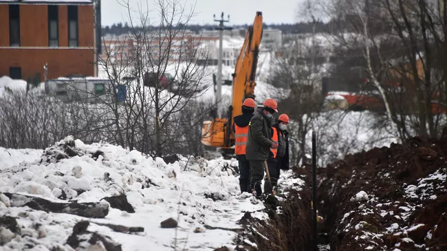 Строительство газопровода в новой Москве