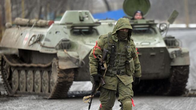 Боец народной милиции Донецкой народной республики