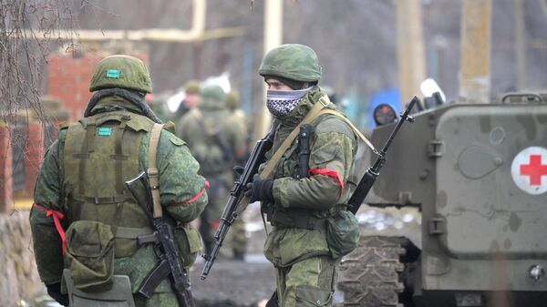 Бойцы народной милиции Донецкой народной республики