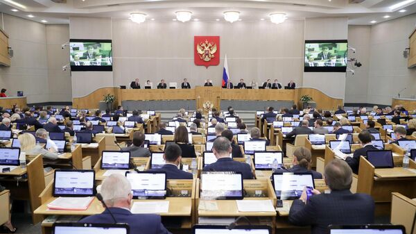 Депутаты на дополнительном пленарном заседании в Государственной думе