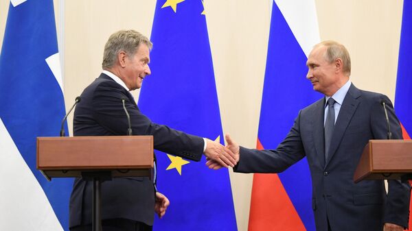 Президент России Владимир Путин и президент Финляндской Республики Саули Ниинистё 