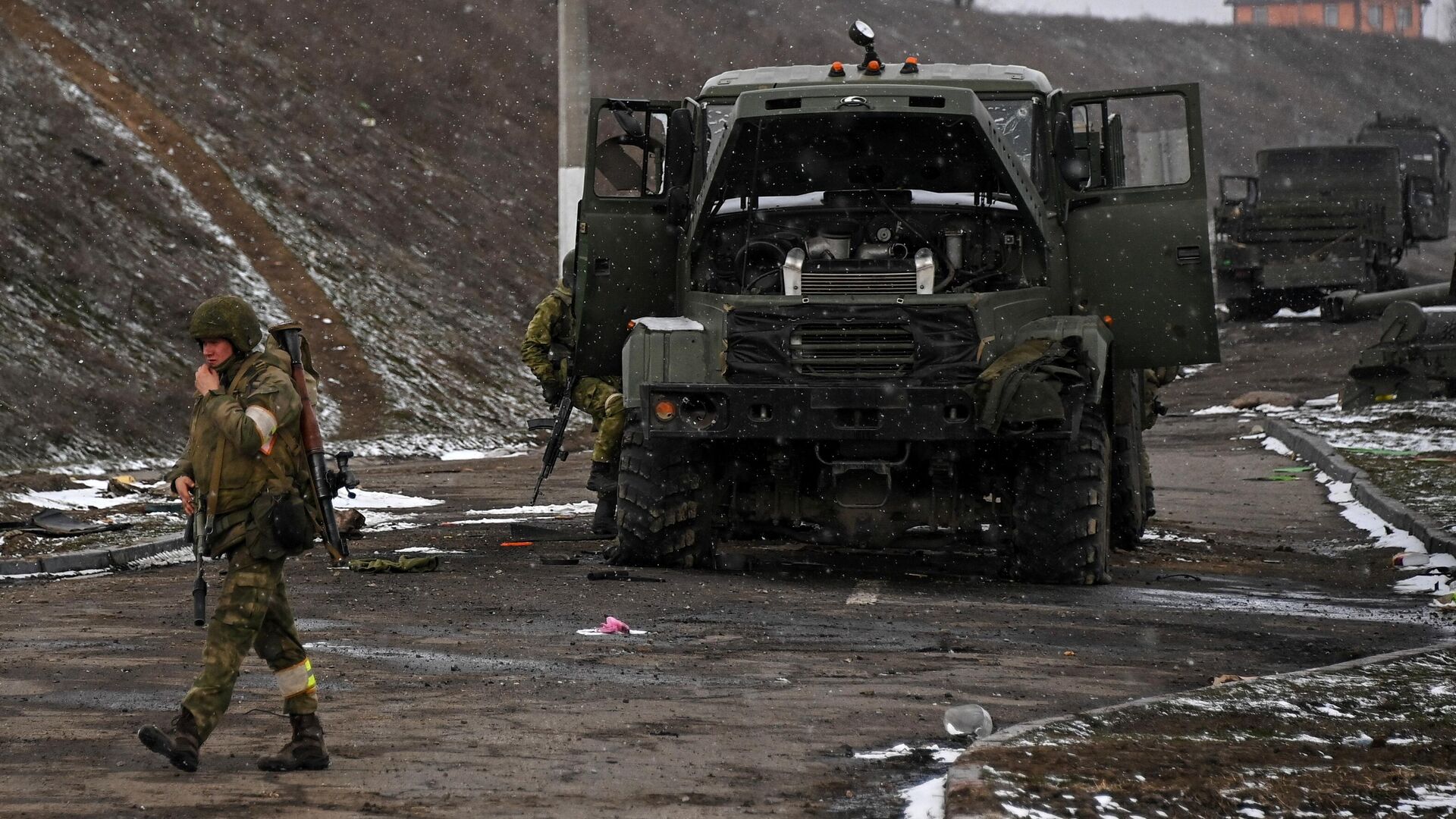 Уничтоженная военная техника Вооруженных сил Украины в Херсонской области - РИА Новости, 1920, 14.03.2022