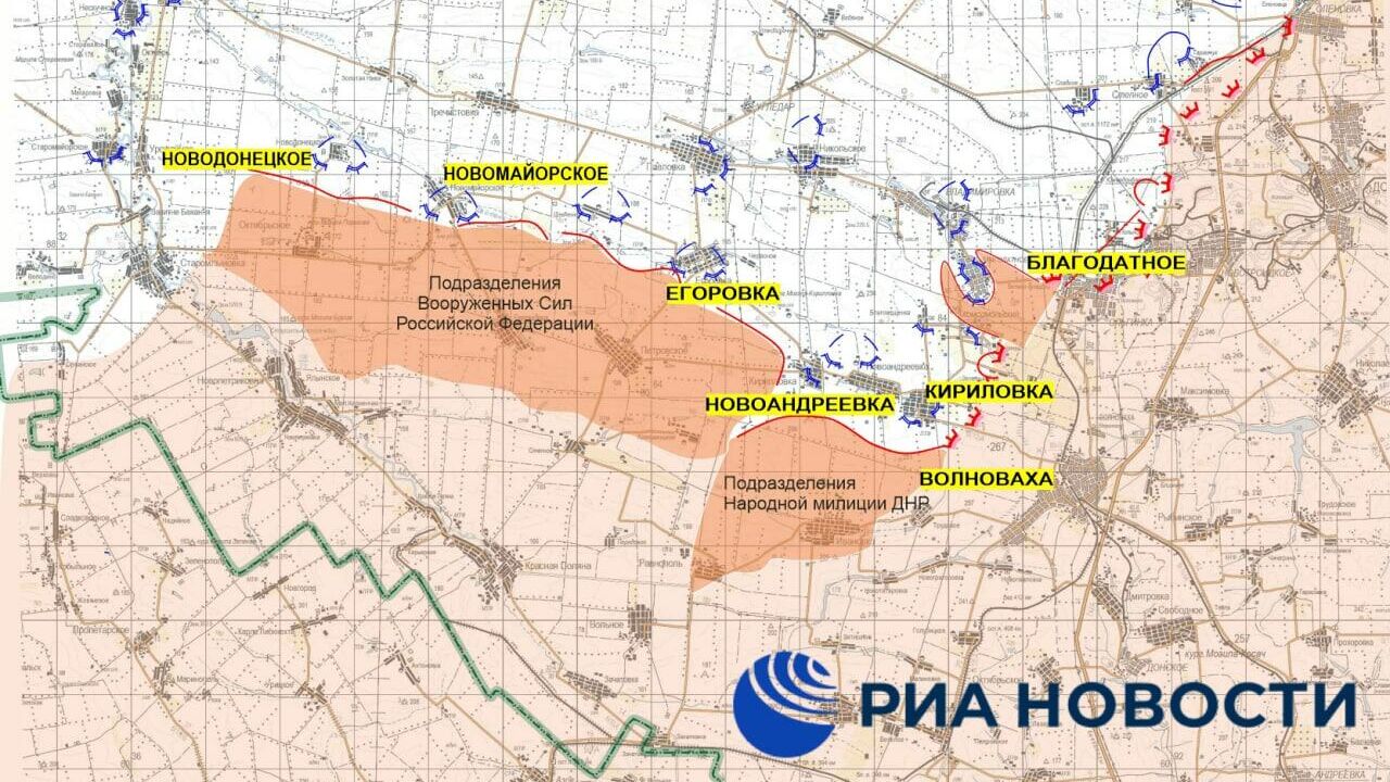 Минобороны показало карту районов Украины, контролируемых ВС России - РИА  Новости, 11.03.2022