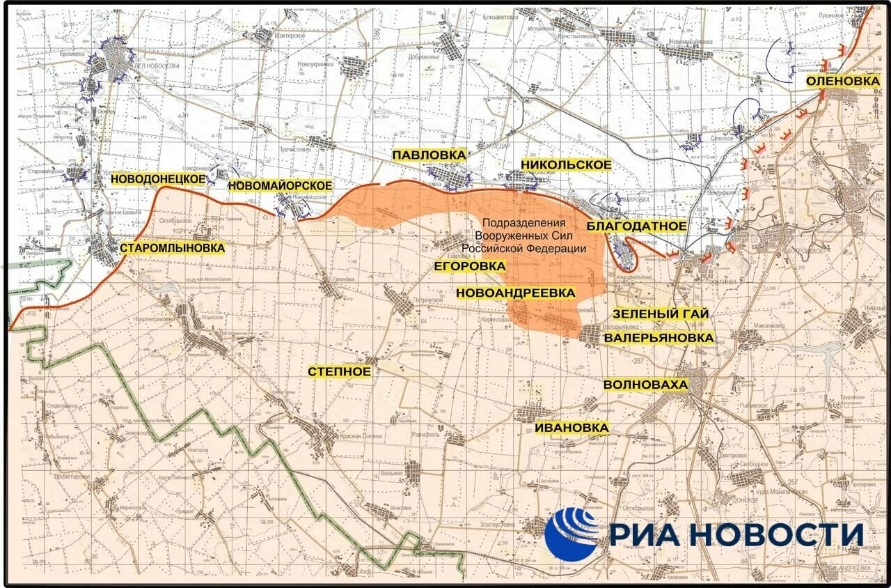 Обновленная карта районов Украины, перешедших под контроль ВС РФ и народных республик Донбасса - РИА Новости, 1920, 12.03.2022