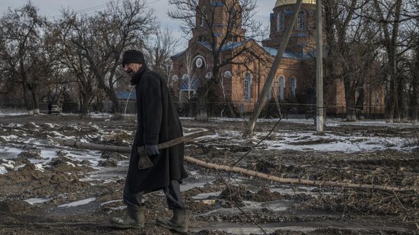 В поселке Трехизбенка в Луганской народной республике