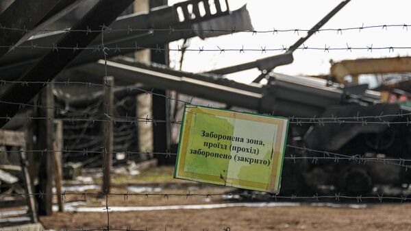 Гаубицы из брошенной артиллерийской части Вооруженных сил Украины в Бердянске
