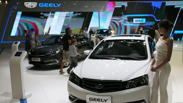 Стенд компании Geely (Китай) на Московском международном автомобильном салоне