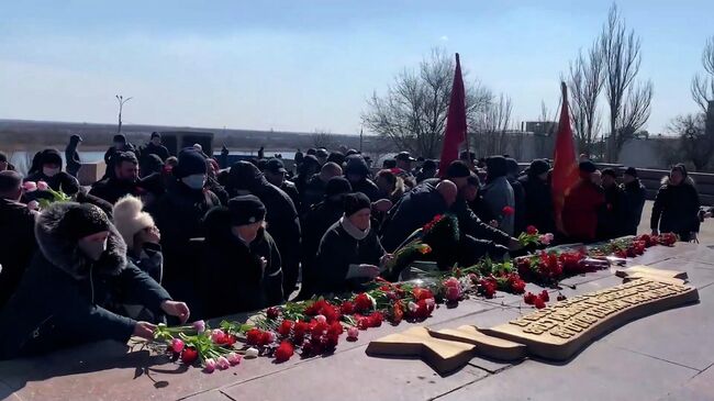 Митинг в память о советских воинах в Херсоне