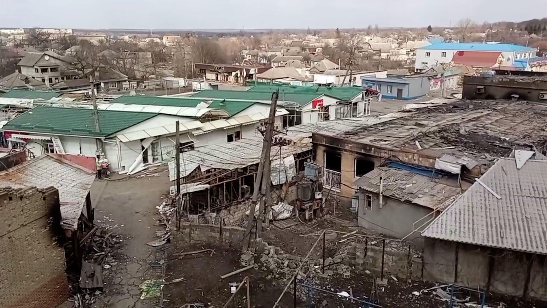 Последствия обстрелов  Волновахи украинскими войсками - РИА Новости, 1920, 16.03.2022