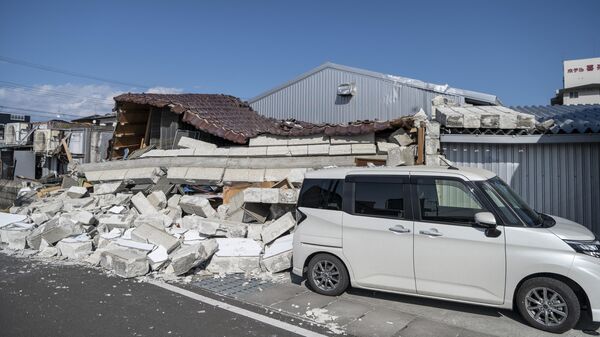 Последствия землетрясения в городе Сома префектуры Фукусима, Япония