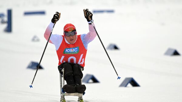 Данила Бритик (Россия) в лыжной гонке