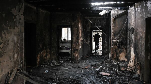 Частный жилой дом в Мелитополе, уничтоженный в результате обстрела