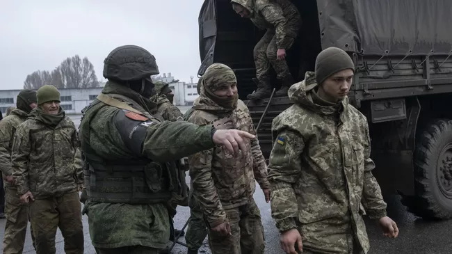 Сдавшиеся в плен военнослужащие украинской армии