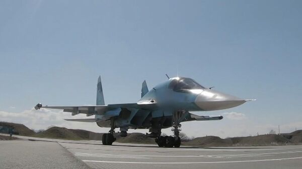 Кадры уничтожения техники и складов с вооружением ВСУ российскими Су-34