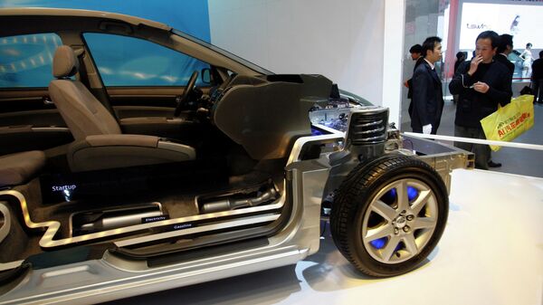 Экспериментальный автомобиль, работающий на водородных топливных элементах с нулевым уровнем выбросов, Shanghai Auto Show, Китай
