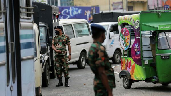 Военные в столице Шри-Ланки Коломбо