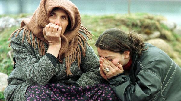 Беженцы из Косово в Черногории. 30 марта 1999 года