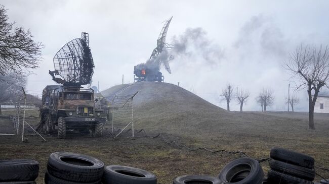 База украинской ПВО в Мариуполе