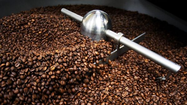 Процесс обжарки зерен кофе