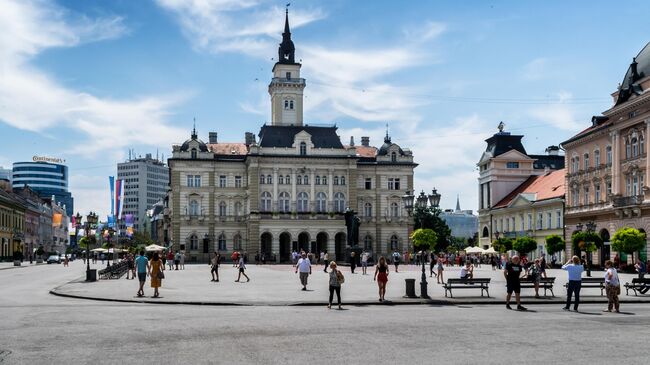 Площадь Свободы в городе Нови-Сад
