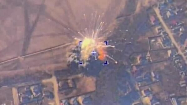 Уничтожение украинского ЗРК «Бук-М1» высокоточным ракетным ударом. Видео Минобороны России
