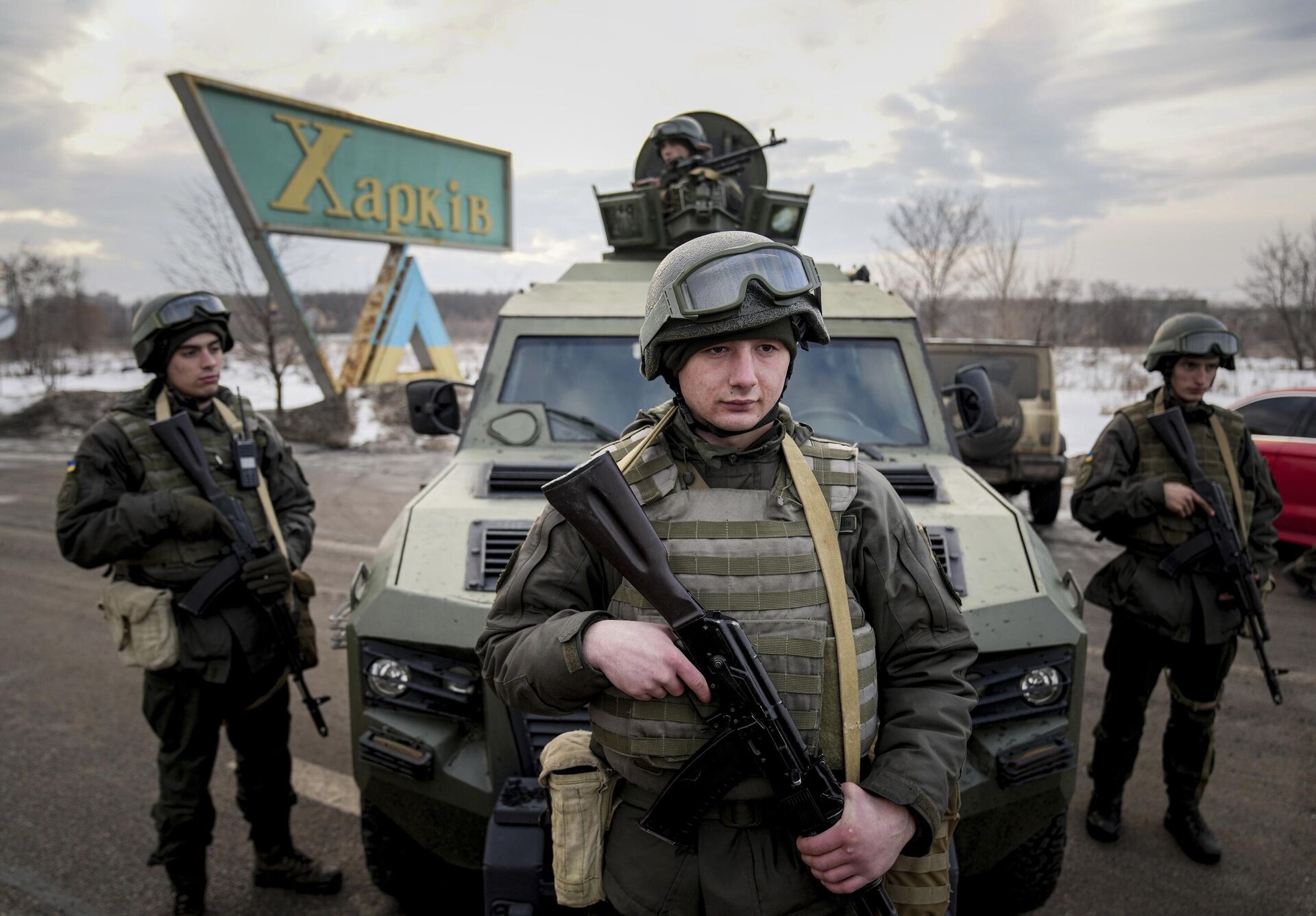 Солдаты Нацгвардии Украины на блокпосту в Харькове Солдаты Нацгвардии Украины на блокпосту в Харькове - РИА Новости, 1920, 05.08.2025